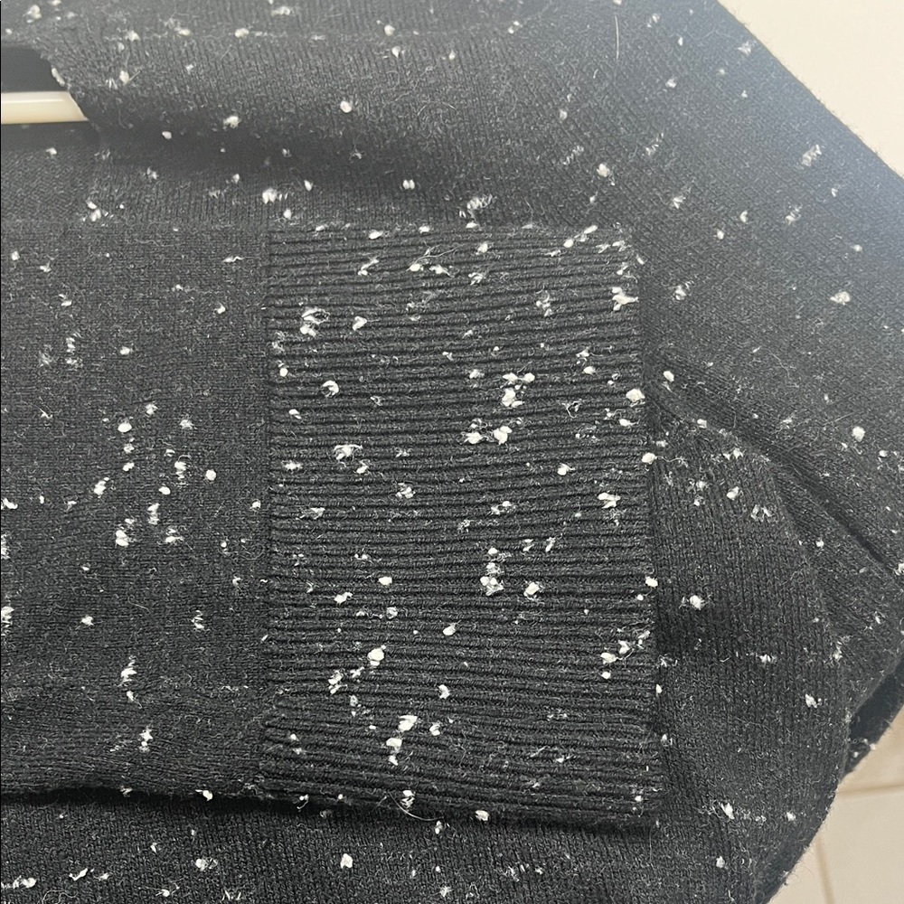 LOFT black speckled cutout choker sweater. - Picture 7 of 8